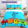 Numberblocks Bettwäsche-Set Atmungsaktiver Bettbezug mit Kissenbezügen Heimdekoration Geburtstagsgeschenk