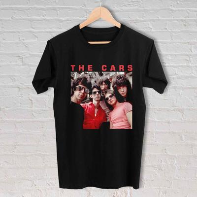 Camiseta de la Banda The Cars Camiseta de los 70s 80s Algodón Todas las Tallas Negra Unisex Camiseta Unisex