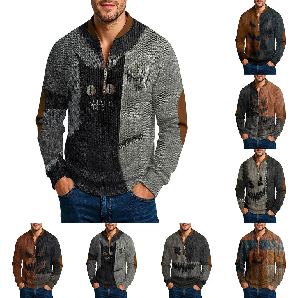 Men'S Outdoor Zipper Long Sleeved Sportswear Casual Sweatshirt