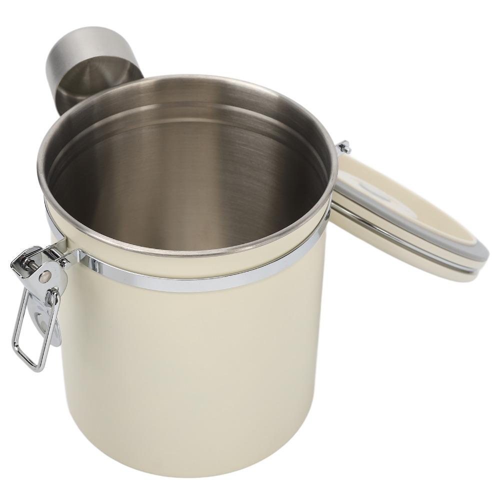 Vacuum Seal Coffee Bean Storage Container Stainless Steel Coffee Canister For Coffee Beans