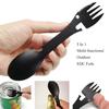 Outdoor-Überlebenswerkzeuge 5 in 1 Camping Multifunktionales EDC-Kit Praktische Gabel Messer