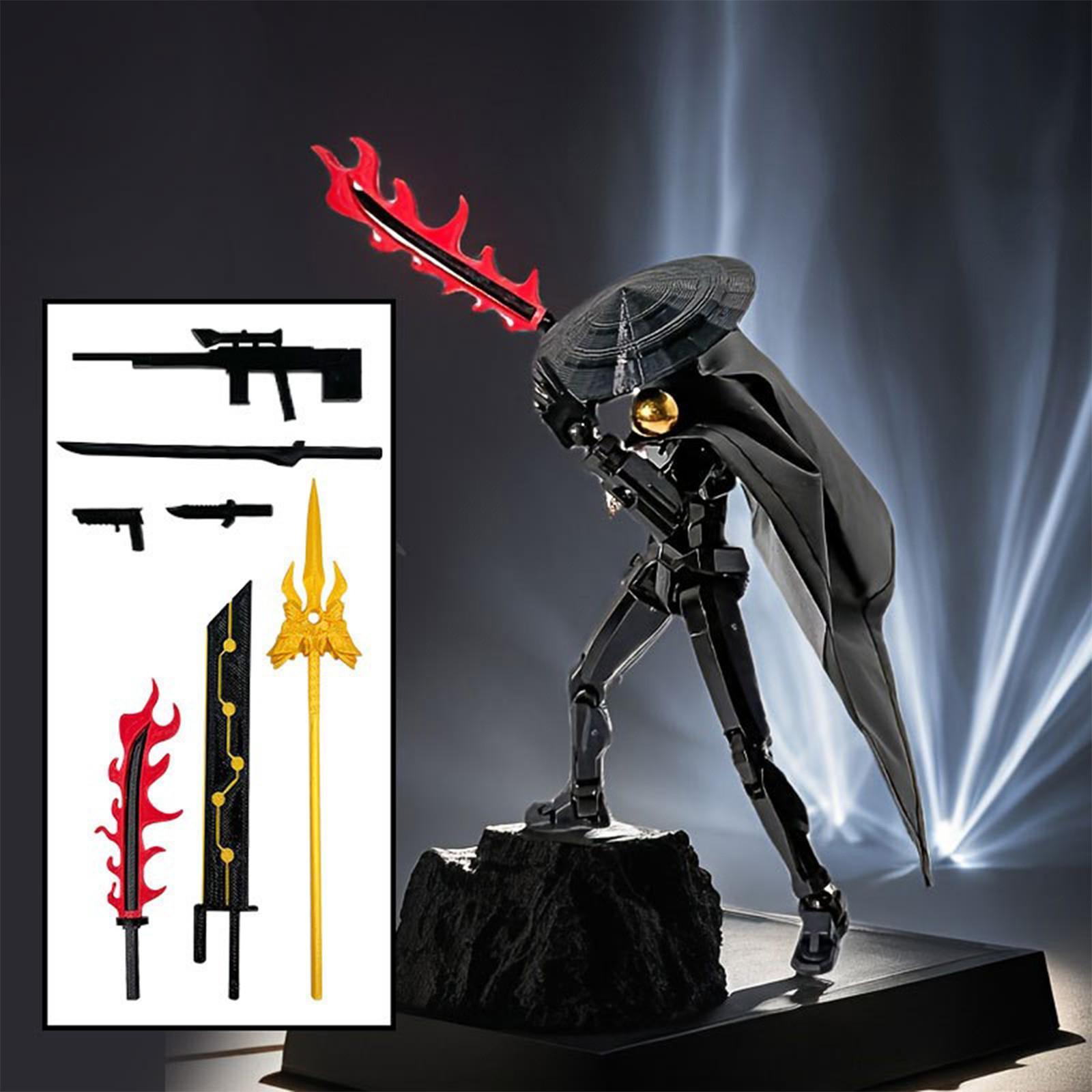 

Мобильный набор кукол, 3D-робот-титан, подвижная кукла, подходит для коллекционеров, украшение для рабочего стола One Size чёрный