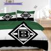Borussia Muster Bettwäsche Steppdecke Set Bettbezug Kissenbezug Heimdekoration Geburtstagsgeschenk (1 Bettbezug + 2 Kissenbezüge, ohne Füllung)