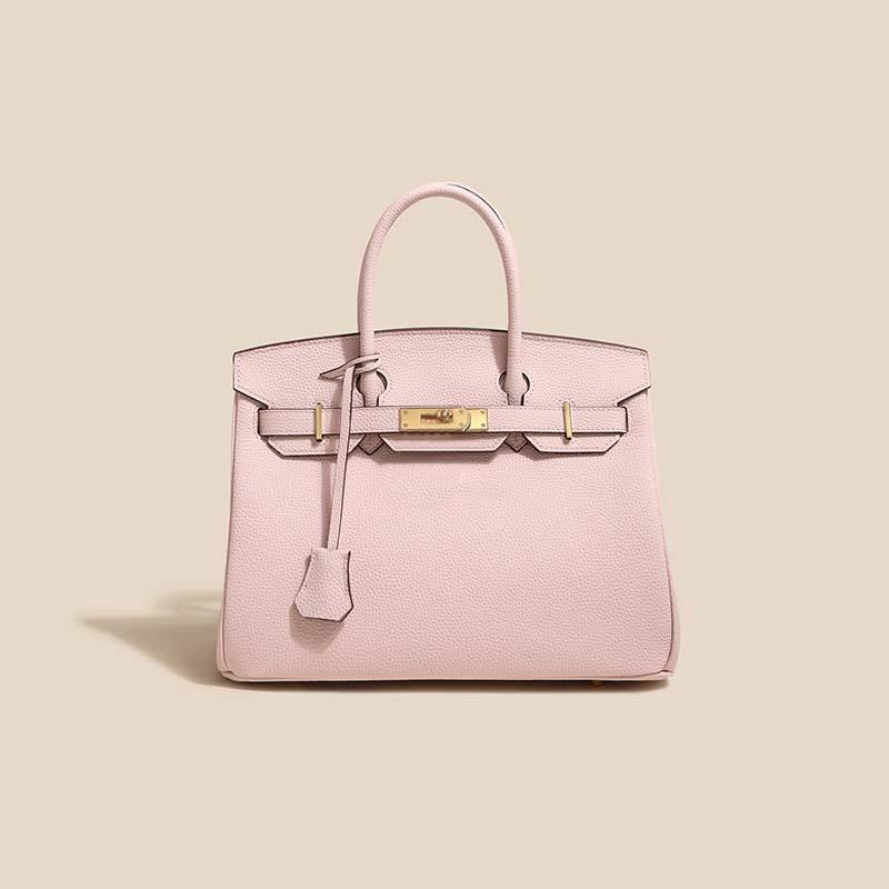 First Layer Cowhide Platinum Bag, High-end Fashion Temperament, Genuine Leather Women's Bag, Classic Versatile Handbag Tide