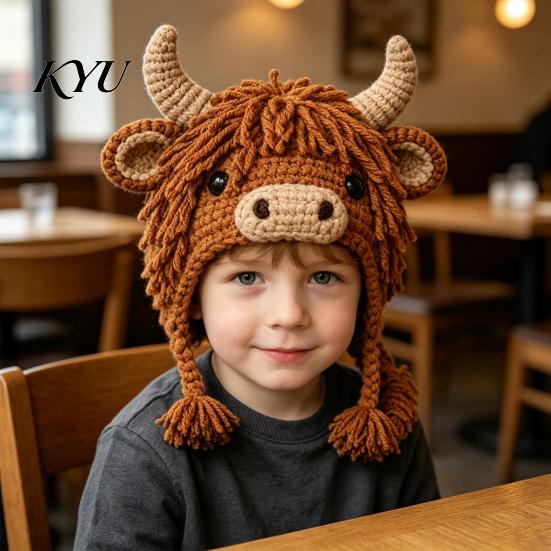 Learn To Crochet Kit Animal Hood Hat Kit, DIY Earflap for Beginners Cute Craft Beginners, Handmade Winter Headwear Gift Enthusiasts