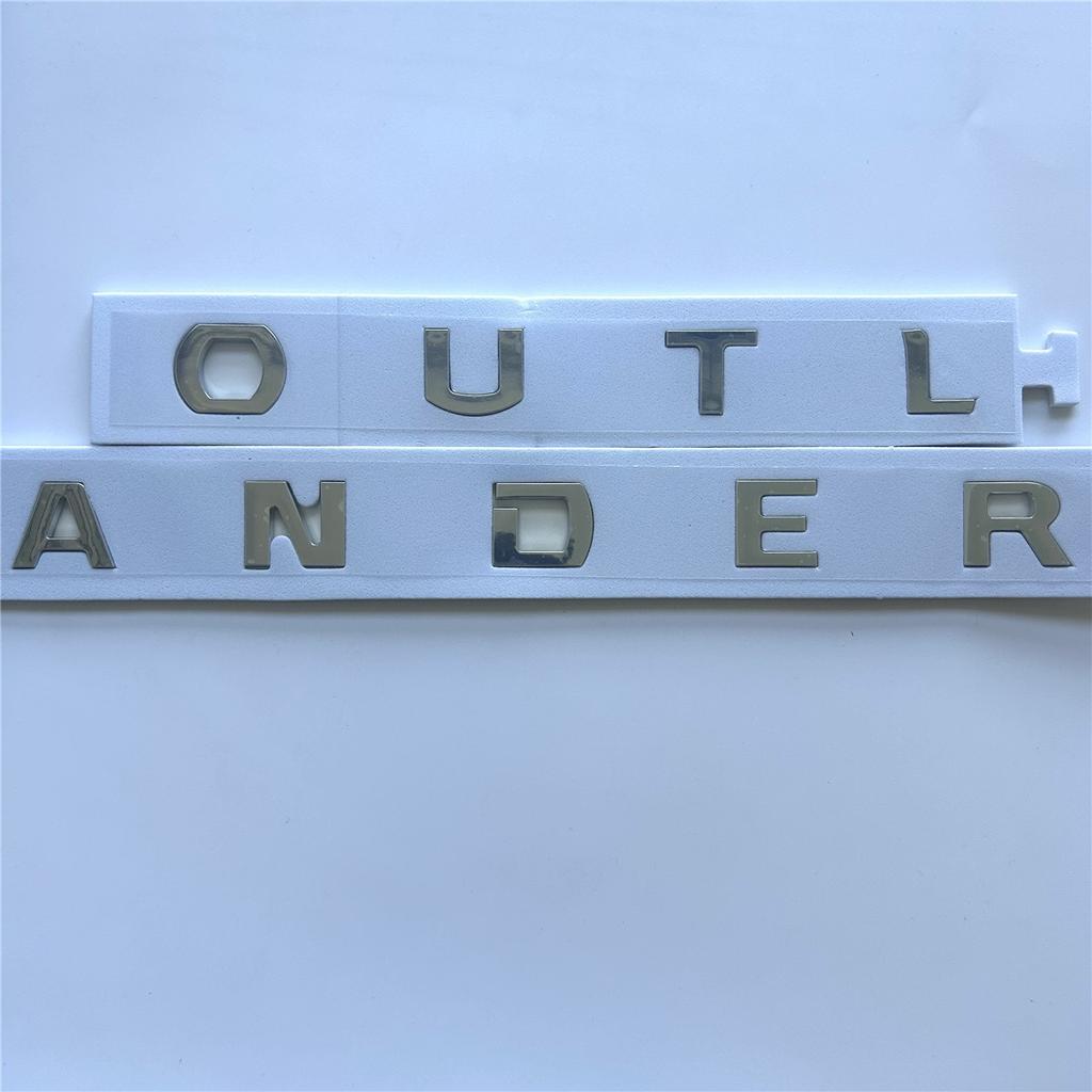 AAZQ1 OUTLANDER Letter ABS Plastic Car Logo Is Suitable for Body Trunk Tail Side Sticker Decorative Decal Accessories