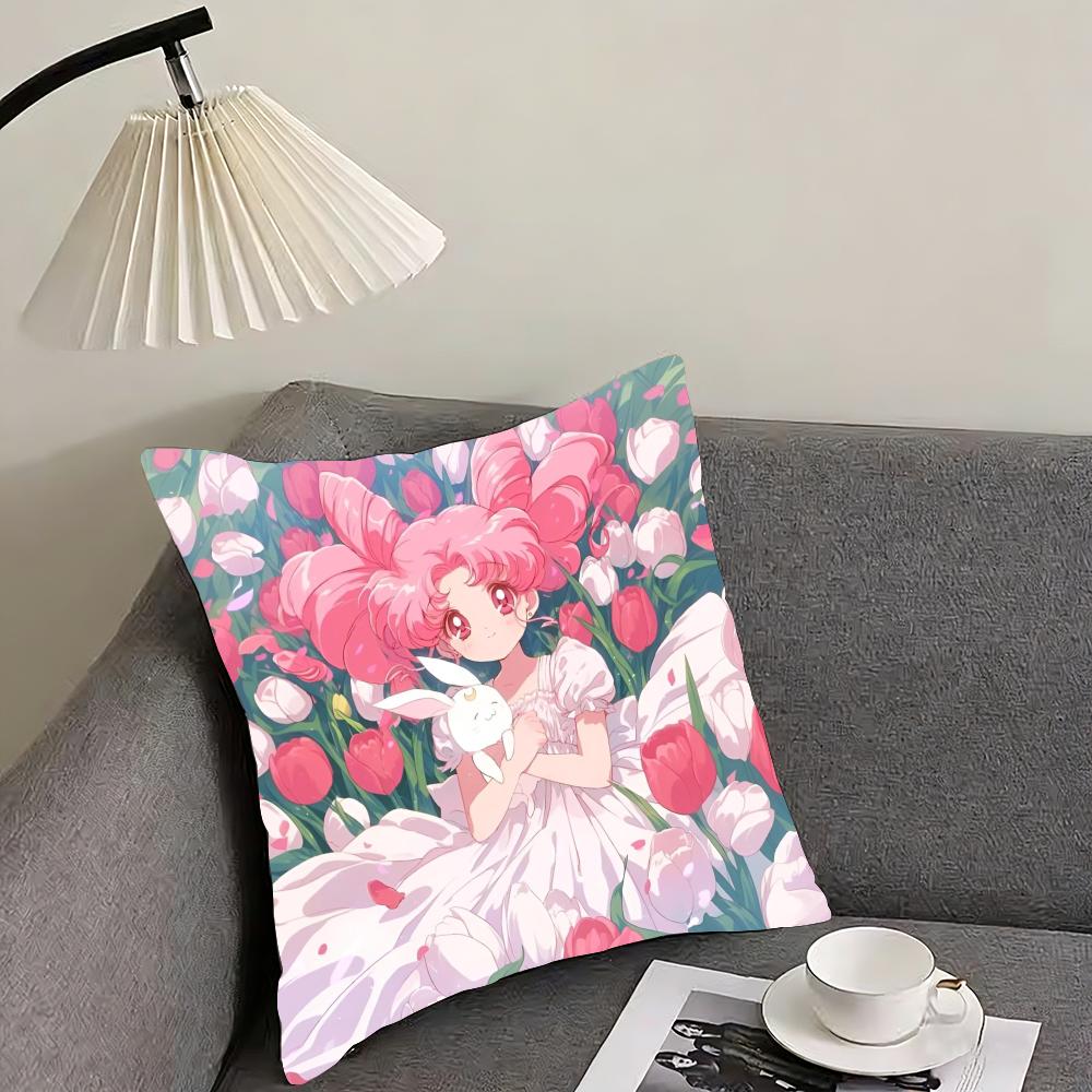 Card Captor Cushion Cover Reversible Plush Pillow Cover – For Car, Sofa, Bedroom, Perfect As a Gift.
