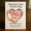 Valentinstag Taschenumarmung Mini Herzförmiger Taschenumarmungs-Token mit Grußkarte Erinnerungsgeschenke für Frauen Männer Ihn Sie