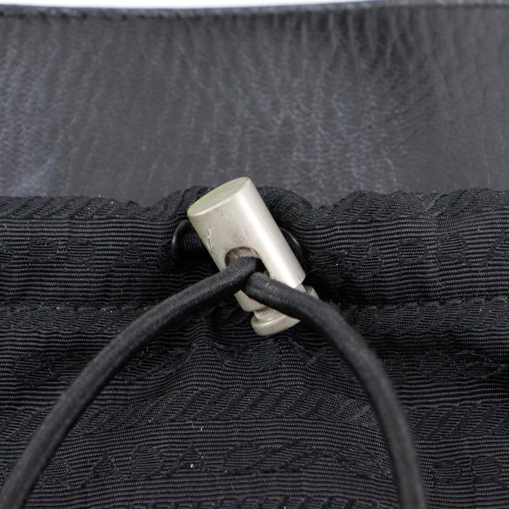 PRADA Pochette Shoulder Bag black Nylon/leather Women Used
