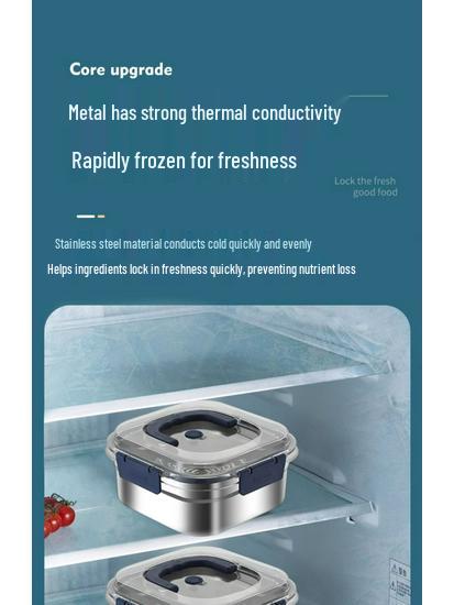 Pojemny, hermetyczny lunchbox ze stali nierdzewnej z pokrywką - Przenośny pojemnik do przechowywania żywności