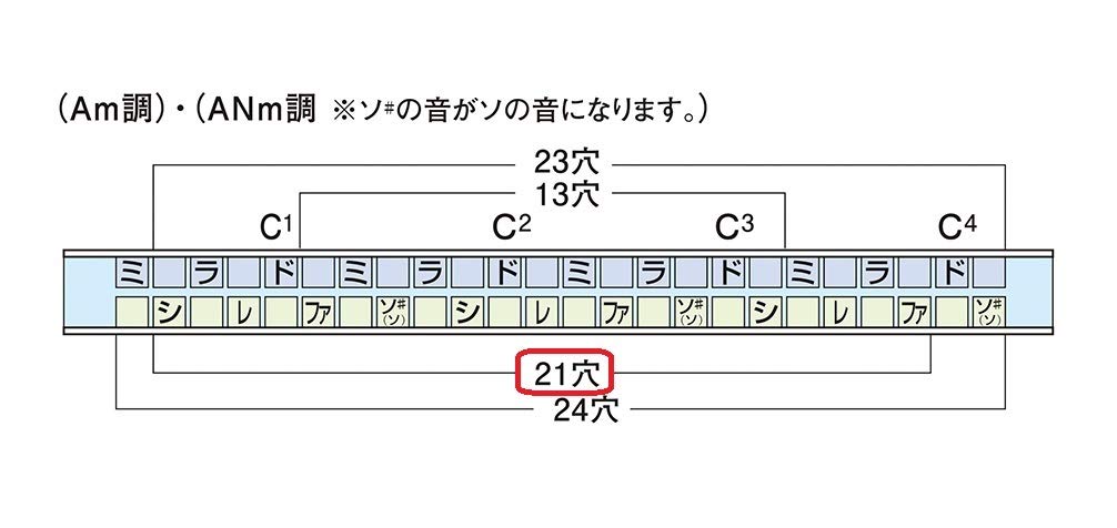 Suzuki Harmonica 21Hole Double Tone C SU-21SP-N
