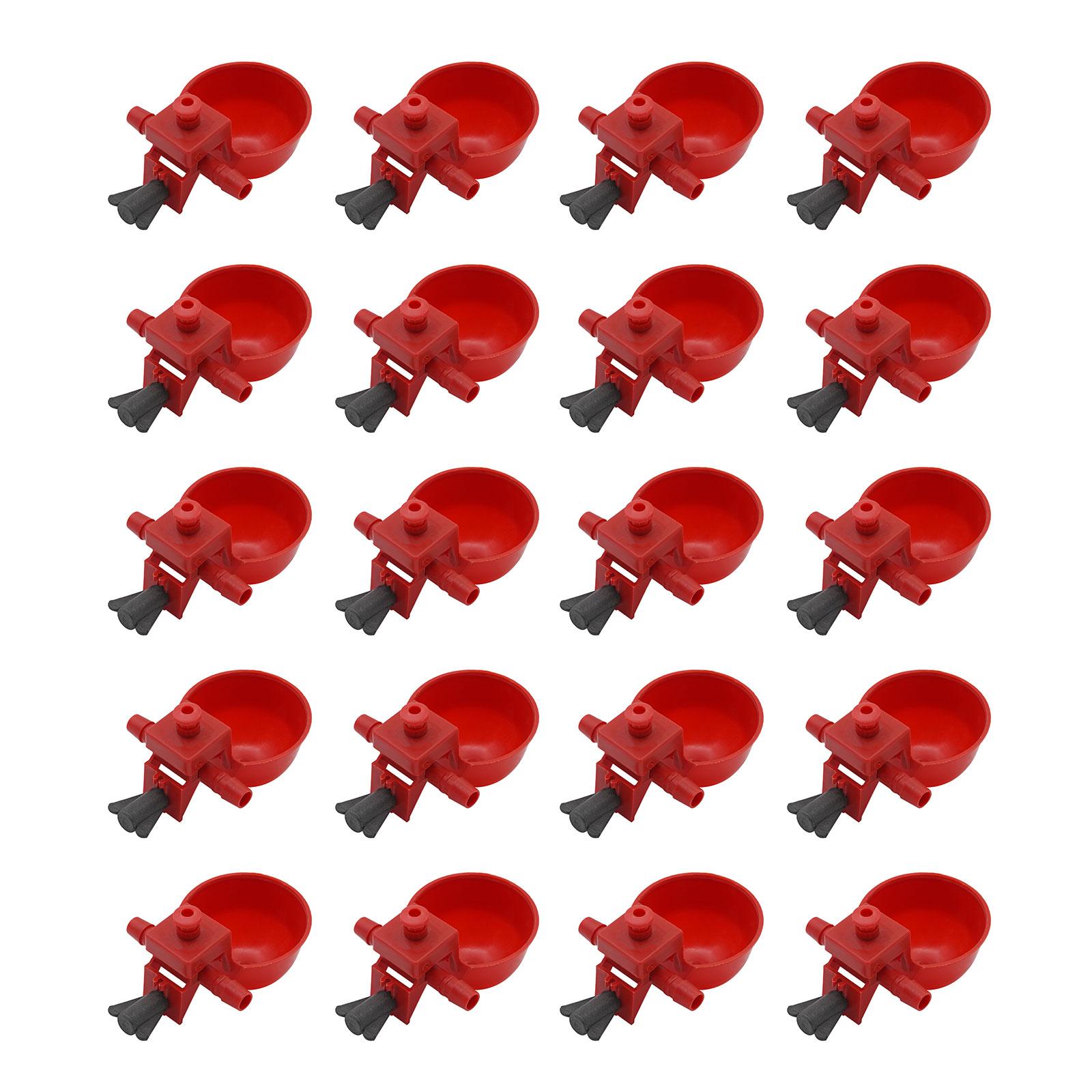 

10 шт/20 шт чашка для питья кур в помещении и на открытом воздухе практичная кормушка для кур поилка пластиковый автоматический диспенсер для воды B