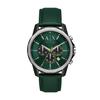 Armani Exchange Chronograph Green Leather Watch