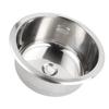 Round RV Sink Stainless Steel Kitchen Bar Single Bowl Sink with 40mm Drainage for Boat Caravan Campi