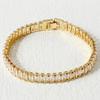 Minimalist Light Luxury Copper Bracelet with Zircon, 0.7mm Diamond Design - Versatile Fashion Jewelry