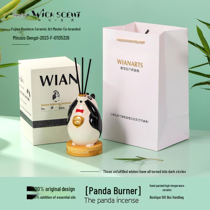 Chinese Panda Ceramic Diffuser Aromatherapy Gift Set