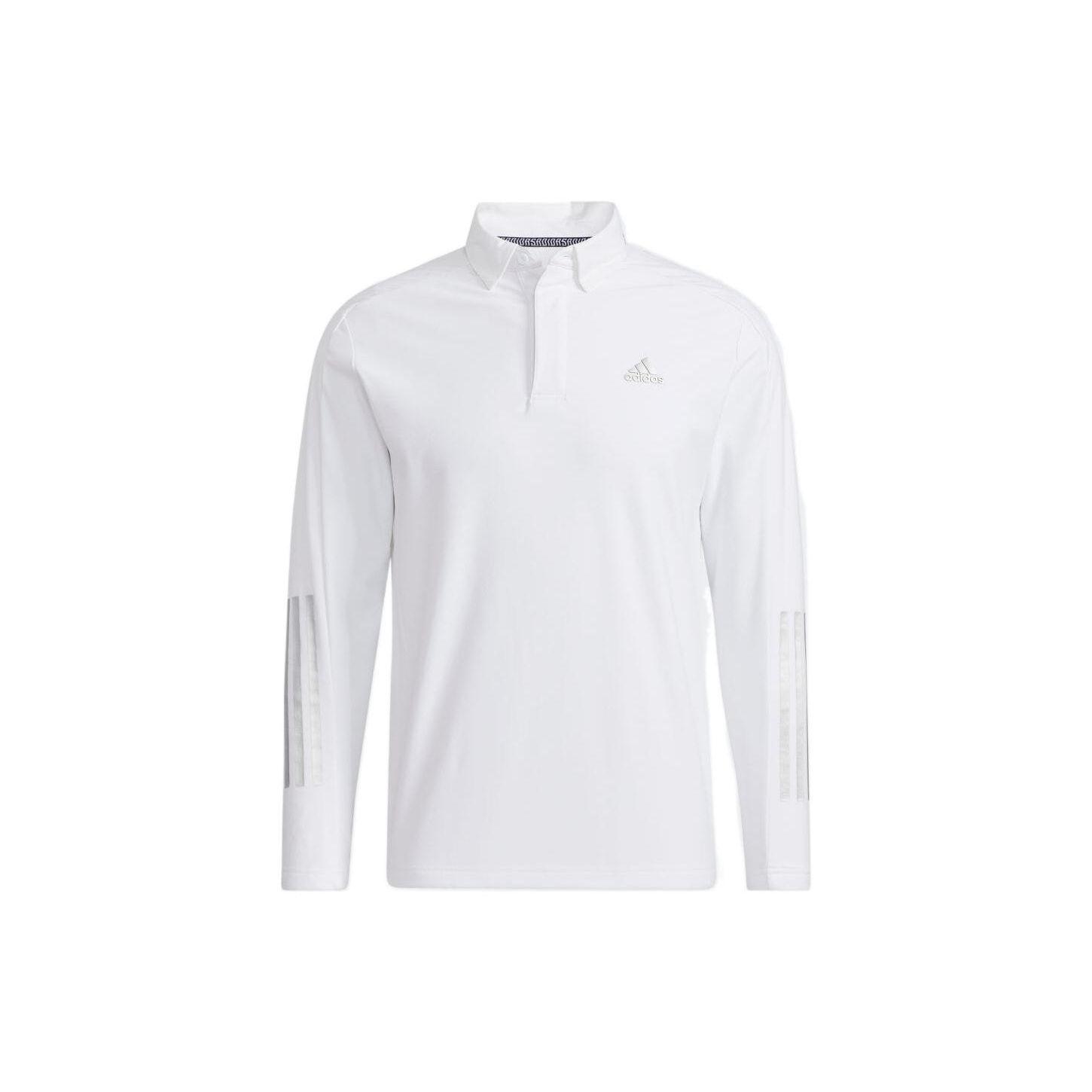 

Adidas FW22 Solid Color Logo Long Sleeve Polo Shirt Men tops White GT3423 L