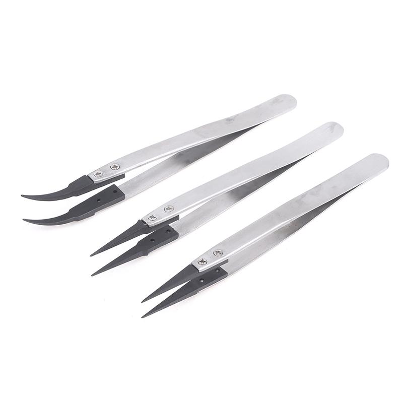 Handle Stainless Tweezers Antistatic For Watch Hands Installation Work
