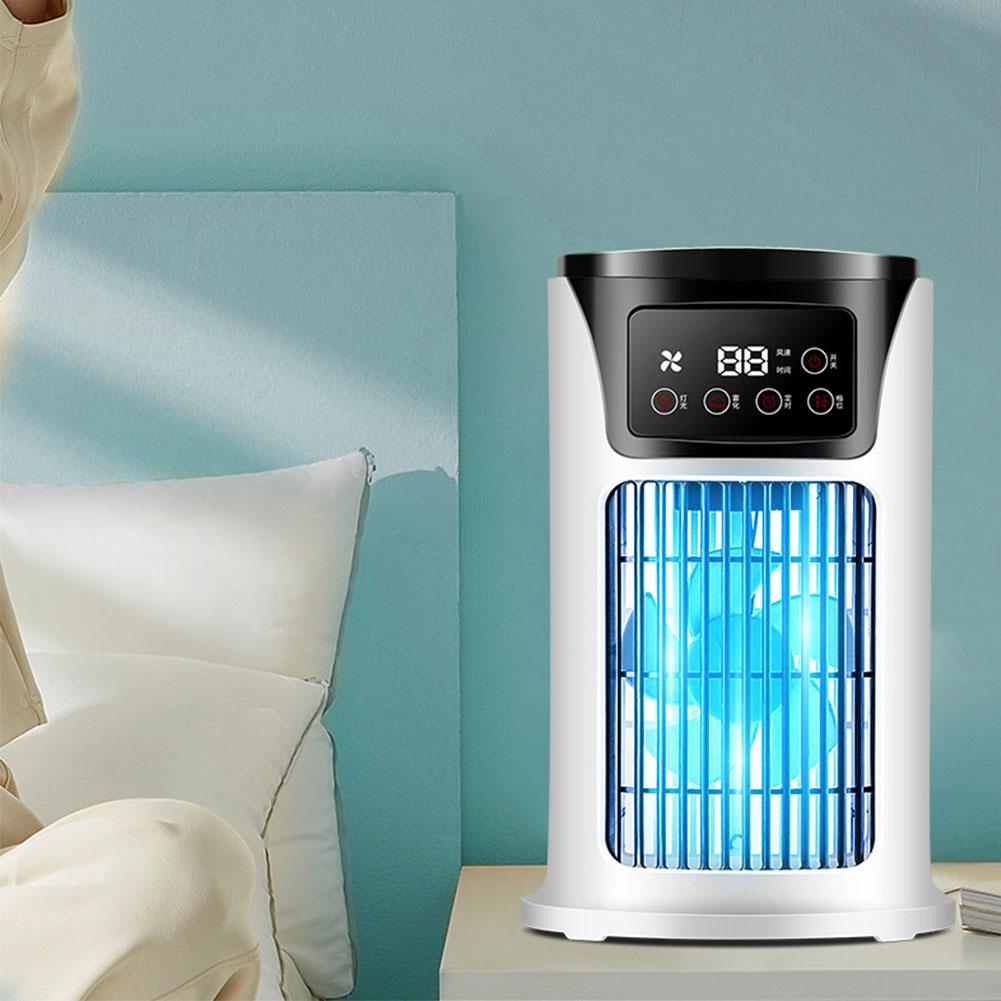 Fan 6H Timer Desktop Fan 300ML Water Tank Water Cooling Fan for Home Bedroom Office