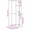 Highboard Reclaimed Wood 60 x 35 x 180 cm Particle Board