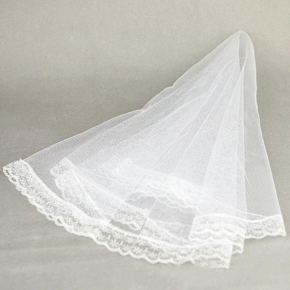 Bridal Doll Lace Veil Headwear Doll Wedding Veil Dolls Accessories Doll Veil  1/6 BJD
