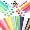 540pcs Folding Strips Double Sided Color Star Origami Paper DIY Handicraft Art Decoration Supplies Lucky Blessing Gift XJM