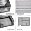 6 Compartments Desk Drawer Organizer Tray Mesh Pen Organizer Storage Box  Stationery