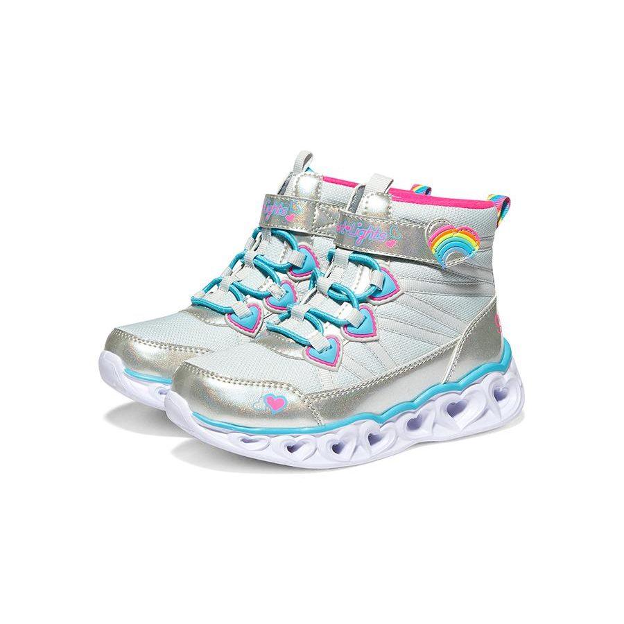 Skechers Abrasion Resistant And Anti Kick Kids Lifestyle Shoes Silver Teenagers 302668L-SMLT