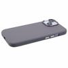 For iPhone 15 Case Leather+PC Anti-Scratch Phone Case Metal Lens Frame