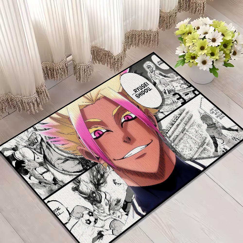 Manga Anime Blue l-Lock Shidou Ryusei Carpet Rug Home Decor Bedroom Floor Hogar Mat Hallway Balcony Entrance Doormat Decoration