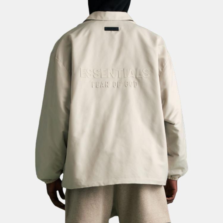 Fear of God Essentials Coaches Jacket Silver Cloud Men Outerwear Grey 202BT232012F
