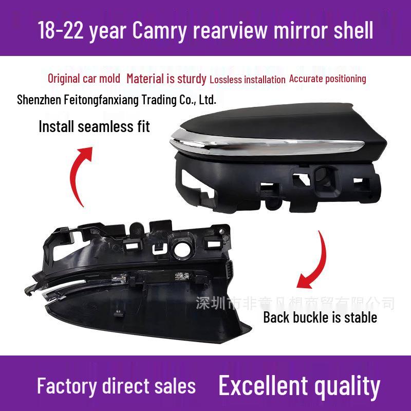 Toyota 8th Gen Camry (2018-2023) Rearview Mirror Shell, Turn Signal Lens & Frame