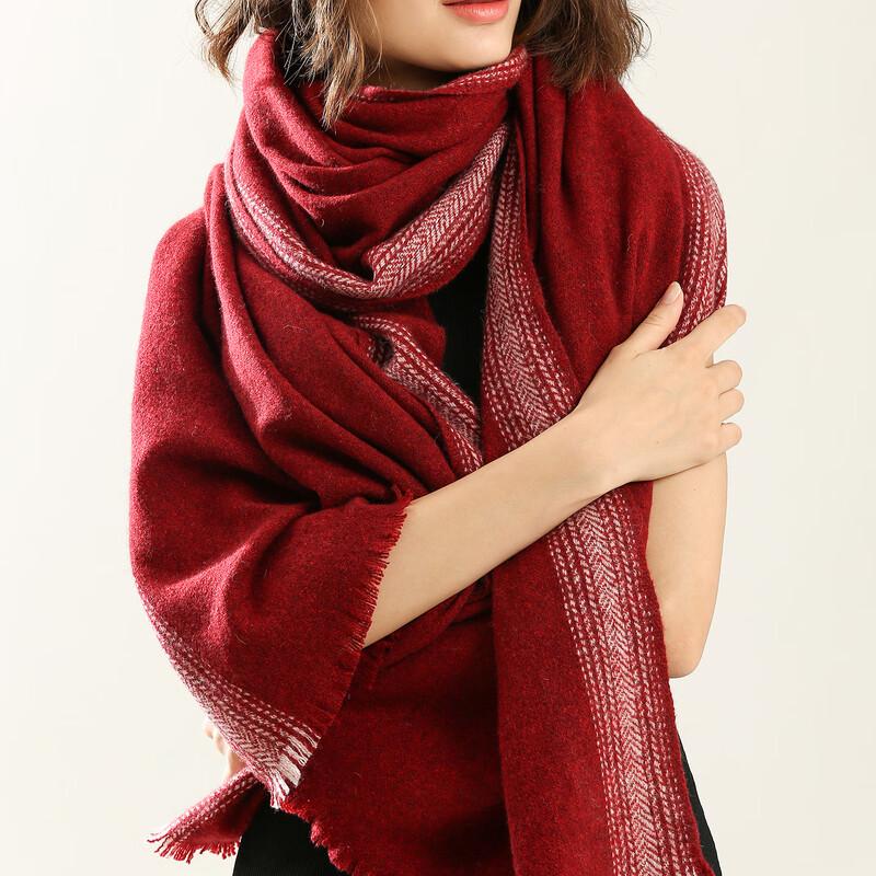 BOHOBOCO Women's 100% Wool Warm Shawl Scarf