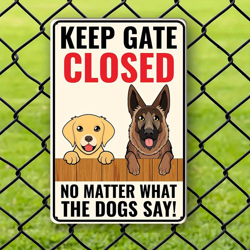 Mfoever Venicor Dog Keep Gate Closed Sign X Inches Dog On Premises Outdoor Sign Welcome Dog Door Sign