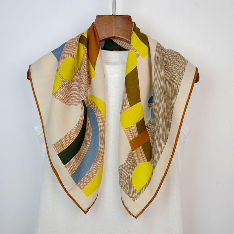 Little Horse Silk Wool Double-Sided Scarf, Autumn & Winter Style Shawl