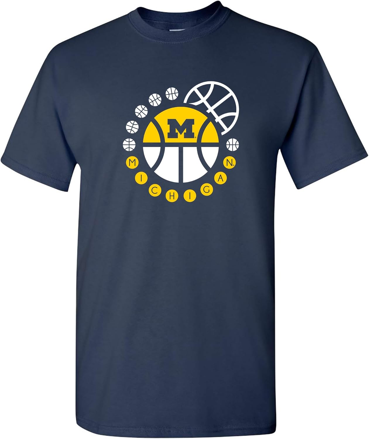 Michigan Wolverines Basketball Orbit, Team Color T Shirt, University S разноцветный