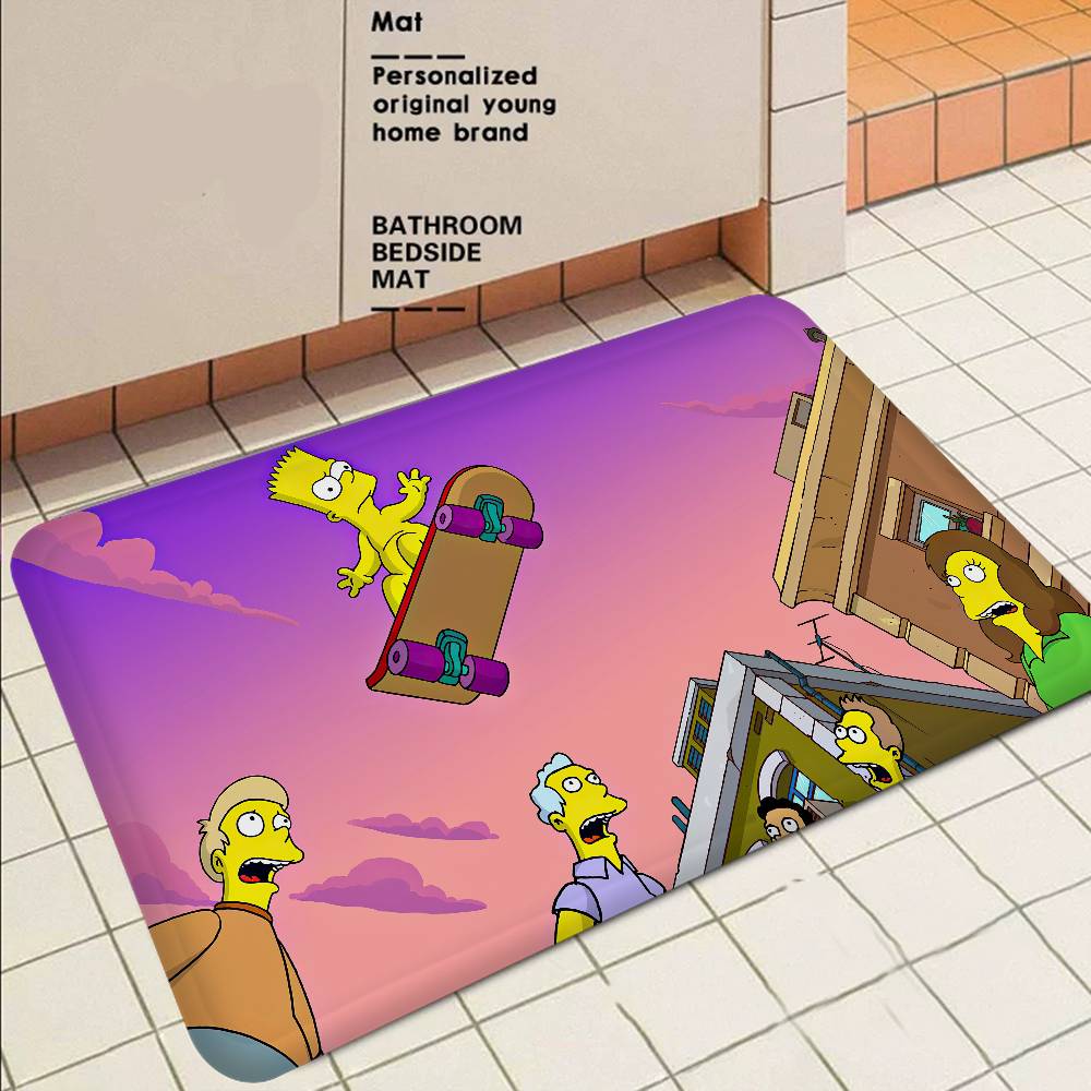 S-Simpson T-Treehouse Of Horror Floor Mat Nordic Style Home Doormat Bathroom-Toilet Mats Bedroom Hotel Decor Mat