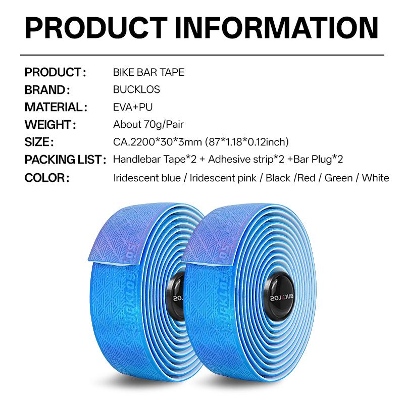 BUCKLOS Bicycle Handlebar Tapes Comfort Road Gravel Bike Handlebar Tape Anti-slip Professional Cycling Bar Wrap Handle Grip Tape
