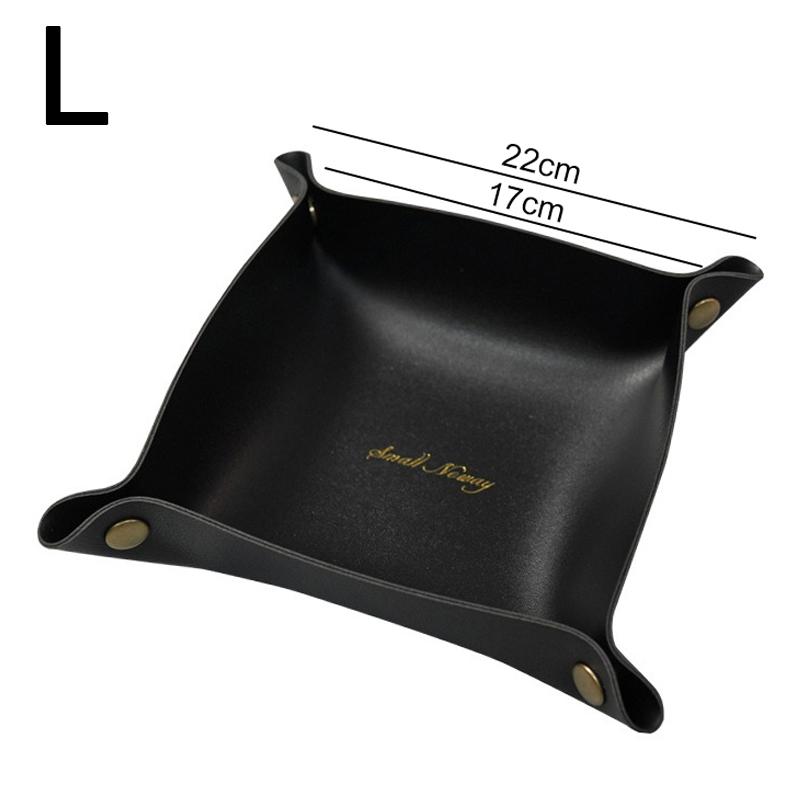 Pu Leather Storage Box Desktop Storage Tray Folding Organizer For Jewelry Key Coin Nordic Home Table Decoration SNHX03