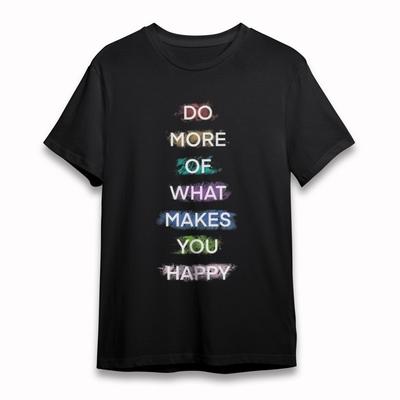 Women's Plus Size Classic T-Shirt Do More Of What Makes You Happy Quote Tee USA