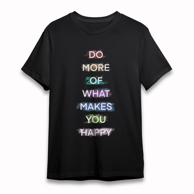 

Women s Plus Size Classic T-Shirt Do More Of What Makes You Happy Quote Tee USA L