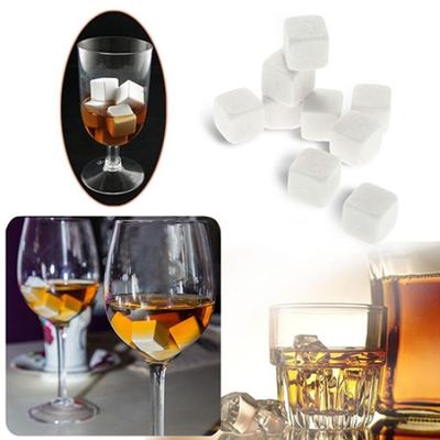 9 pezzi di pietre di ghiaccio per vino, whisky, bevande, cubetti di ghiaccio, rocce estive per birra