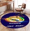 Manchester City FC Pattern Round Rug, Indoor/Outdoor Mat, for Picnic, Gameroom, Bedroom, Office, Living Room, Home Decor Carpet, Birthday Gift