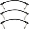 Fender/Blockchain 4" Patch Cable 3-Pack Angle/Angle Fender [Set of 3 Patch Cables]