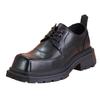 Neue Derby Schuhe mit eckiger Spitze Herren Business Freizeit Retro Originelles Nischendesign Dicke Sohle Höhenerhöhung Mode Kleine Lederschuhe