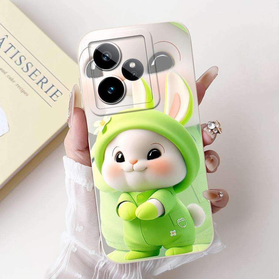 For Realme GT 7 7T Case New Fashion Cartoon Luxury Girly Painting Funda For Realme GT7 RMX5061 Back Cover Matte Liquid Silicone