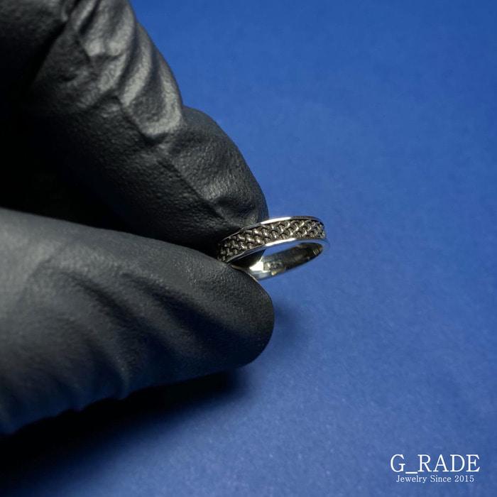 G_Rade Pattern Logo Layered Ring No.3 (A Type)