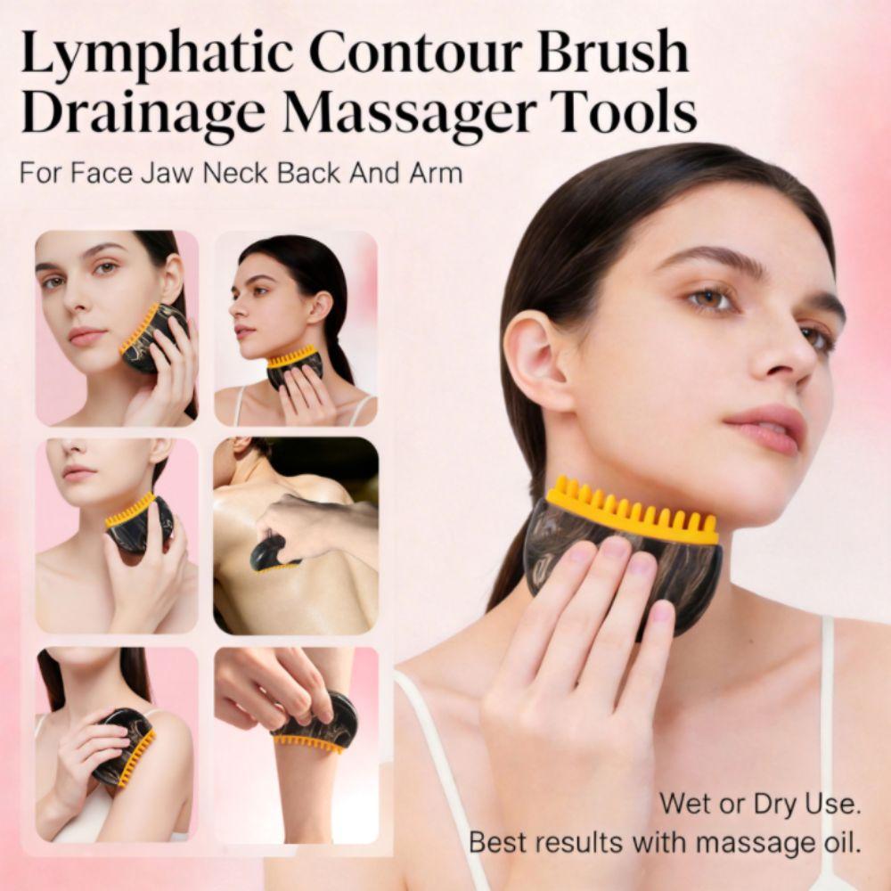 2026 New Model Face Contour Brush Facial Tools Gua Sha Tool Fashion Lymphatic Brush Women