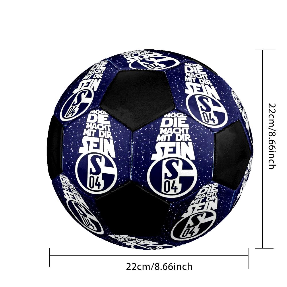 Pallone da Calcetto Indoor Schalke 04 Colorato Cucito a Macchina PVC Misura 5 Pronto per Allenamento di Squadra e Competizione Resistente Alto Rimbalzo Fresco Regalo Sportivo