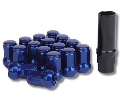 [Partools] Porcas de Segurança Azuis Porcas de Roda para Pneu de Carro Porcas Curtas M12 Porcas de Roda Porcas de Corrida (16 Peças, 1,5 mm)
